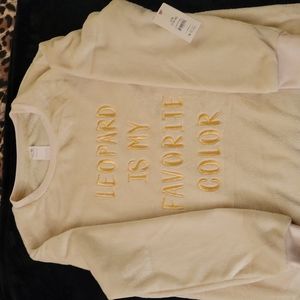 NWT "Leopard is my favorite color" plush pajama set